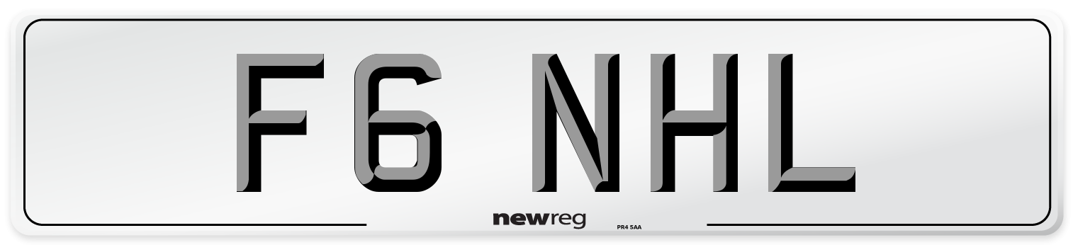 F6 NHL Number Plate from New Reg